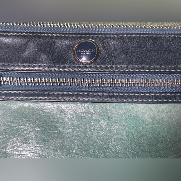Coach Blue Leather Wristlet - Picture 5 of 6
